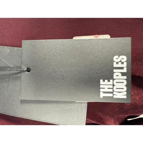 The Kooples Velvet Short Sleeve Midi Dress - Burgundy (French Size 0) - Picture 4 of 7